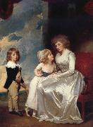 George Romney The Countess of warwick and her children oil painting reproduction